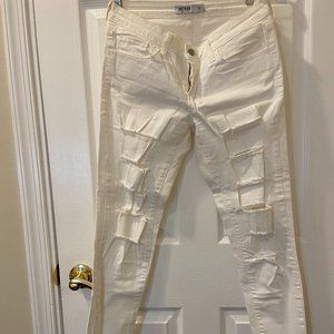 Just Black White Jeans